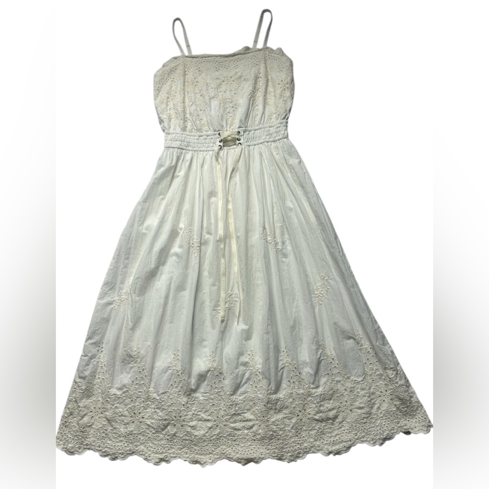 AXES FEMME Women’s Embroidered Camisole Waist Ribbon Dress Size: M - Picture 4 of 10